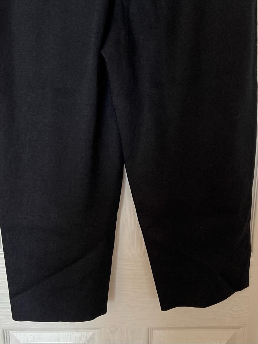 Club Monaco Black Linen Culottes Straight Leg Capri Pants - Sz 6 - Picture 7 of 12
